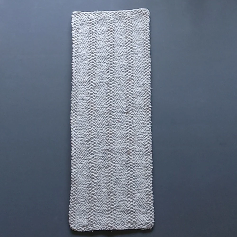 Hand Crafted Hand Knit Oatmeal Textured Stripe Cotton Blend Hand Towel